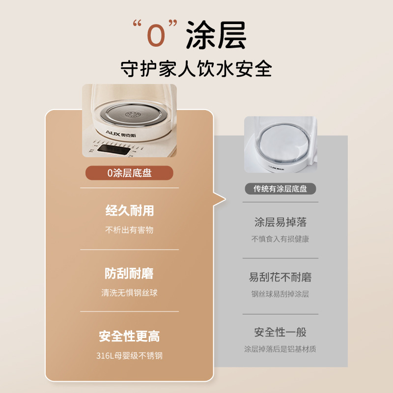 オックス養生ポット多機能家庭用電気ポット煮ティーポットオフィス湯たんぽ保温煮花ティーポット|undefined
