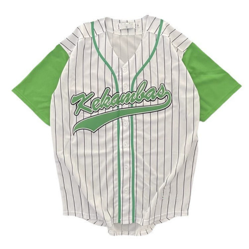 Trendy American-style baseball jersey with short sleeves, Harajuku-inspired T-shirt, streetwear-style colorful patchwork sweatshirt