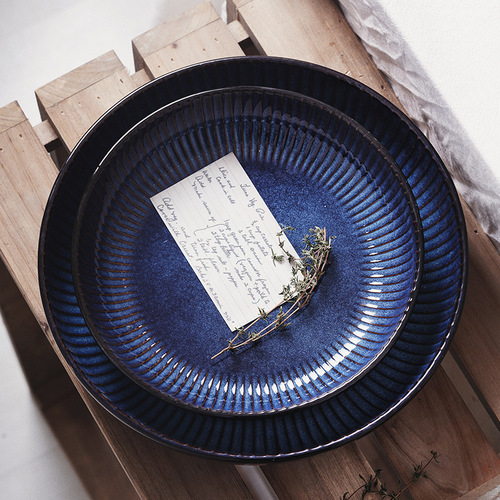 Amazon cross-border dishes and plates household Japanese kiln-turned bone china tableware practical creative style relief ceramic set