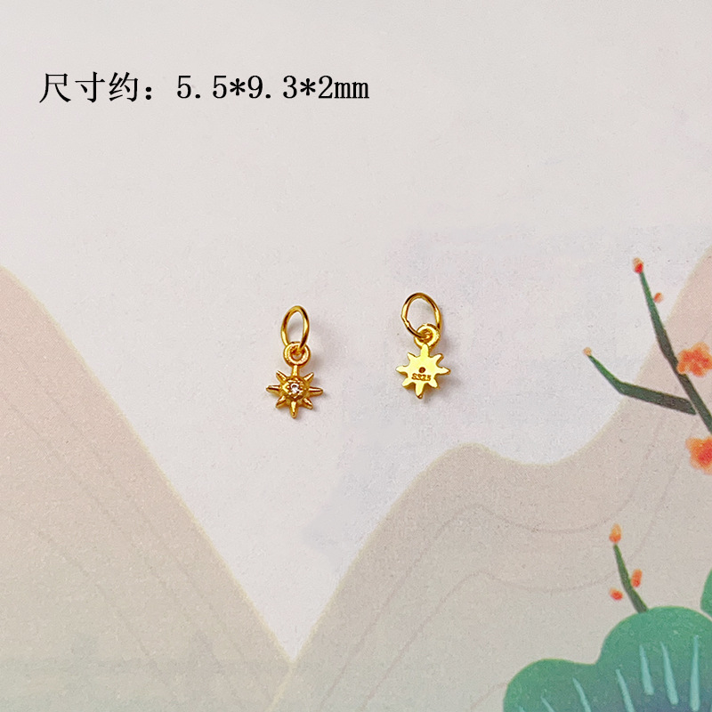 DIY Accessories S925 Silver Gold-Plated Small Drop Necklace Pendant Bracelet Charm Bead Spacer Loose Beads Jewelry Materials