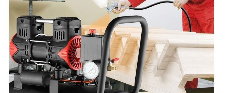 Air compressor, small 220v portable industrial-grade woodworking silent high-pressure air pump
