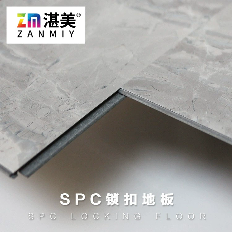 SPC пол из каменного пластика, SPC замковый пол 5.0 мм, инженерный каменный узор, застежка, антидым и утюг, ремонт пола, SPC пол