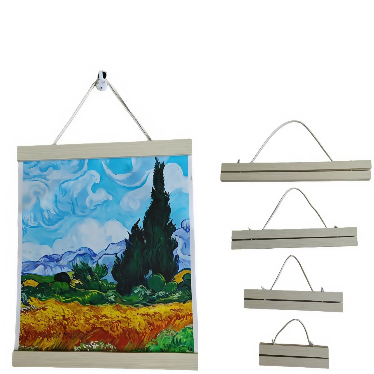 Màu gỗ nhạt [nâng cấp từ tính] / 21CM (không có lõi tranh)