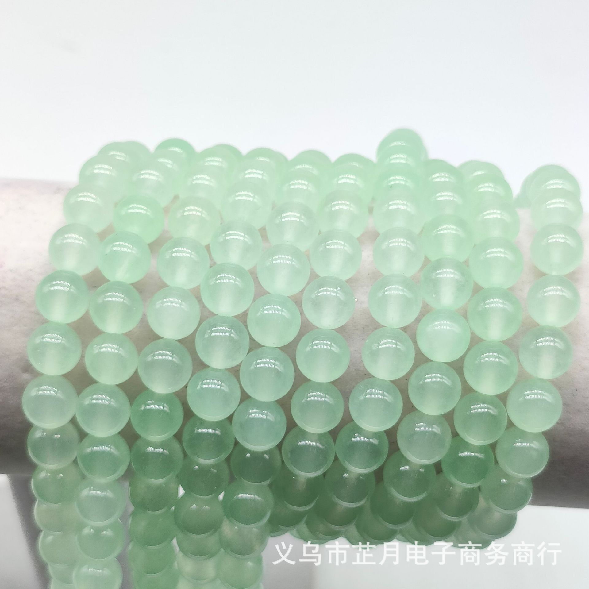 芷月飾品 蘋果綠玉髓散珠 串珠 手鍊 半成品批發 DIY手工飾品配件