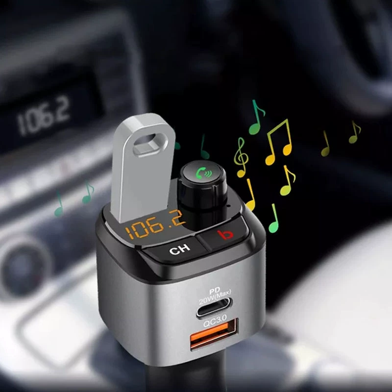 Автомобильный Bluetooth MP3-плеер FM-передатчик PD18W QC3.0 Super Flash Charger