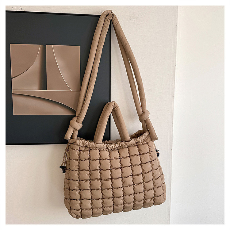 762g Weight Polyester Lining Material Sewing Thread Fashion Element Magnetic Buckle Closure Type Single Shoulder Strap Strap Type Tote Bag Bags Type Daily, Street, Shopping Occasion Nylon Material Solid Color Pattern Autumn&Winter Season Women's Gender Elegant, Classic Style Style Square Shape Medium Size Women's Medium Nylon Solid Color Elegant Classic Style Sewing Thread Square Magnetic Buckle Tote Bag 11