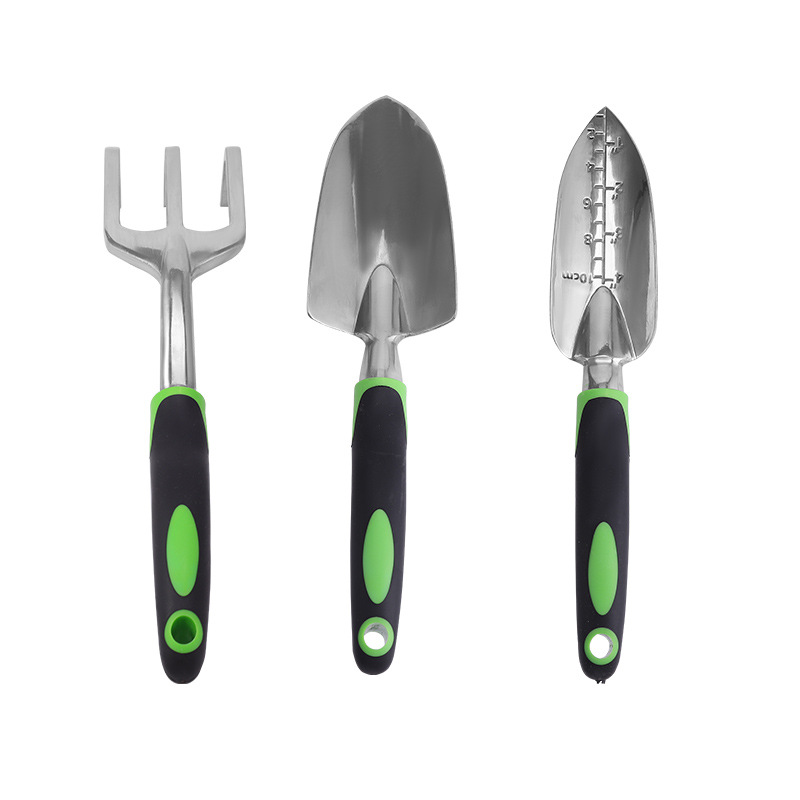 厂家轻便农用工具套装五件套铝合金制花园工具套装硅胶双色手柄