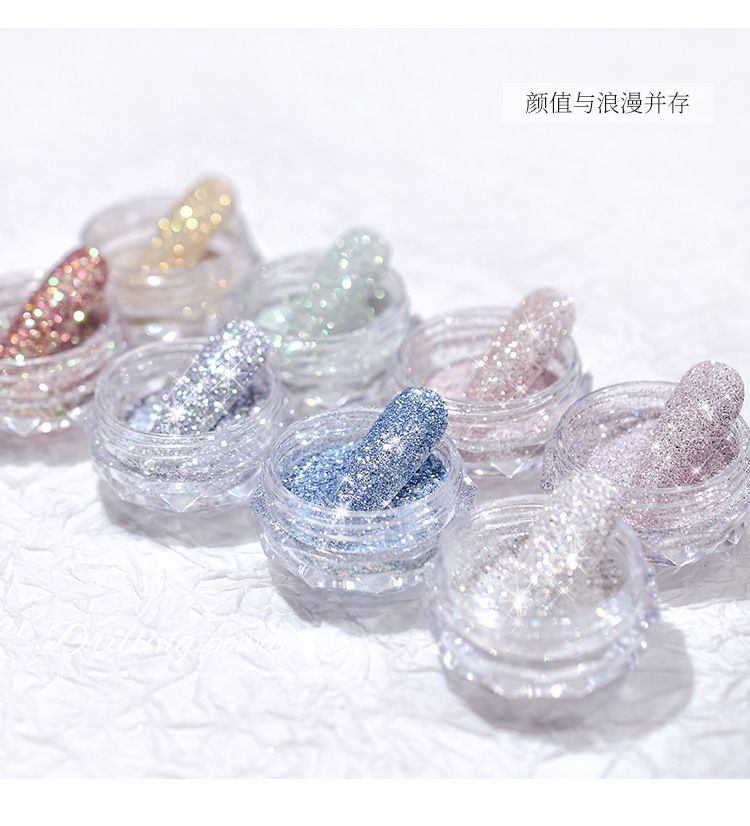 Nail Art Crystal Crushed Diamond Powder, Trendy New Product, Sparkling Mixed Micro Diamonds, Glitter Nail Sequins, Diamond Decorations