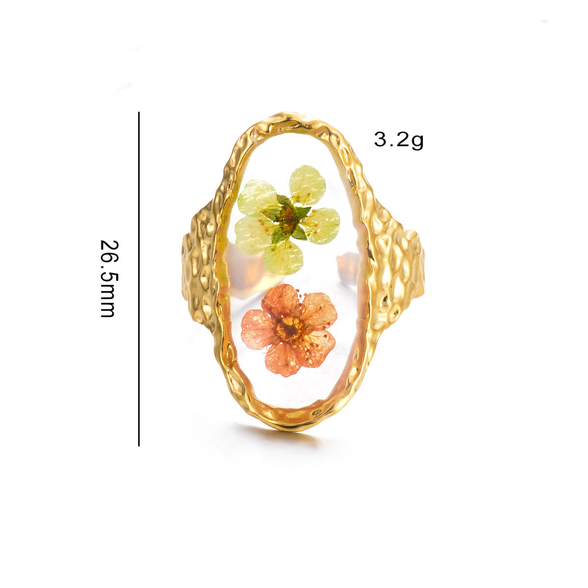 Simple Style Classic Style Flower 304 Stainless Steel Gold Plated Rings In Bulk display picture 1