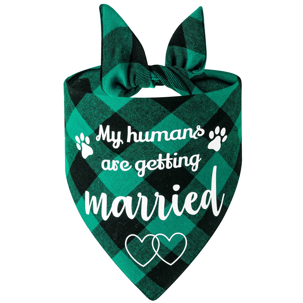 Suministro directo de fábrica en stock algodón transfronterizo mascota perro bufanda boda toalla triángulo saliva toalla impresión al por mayor