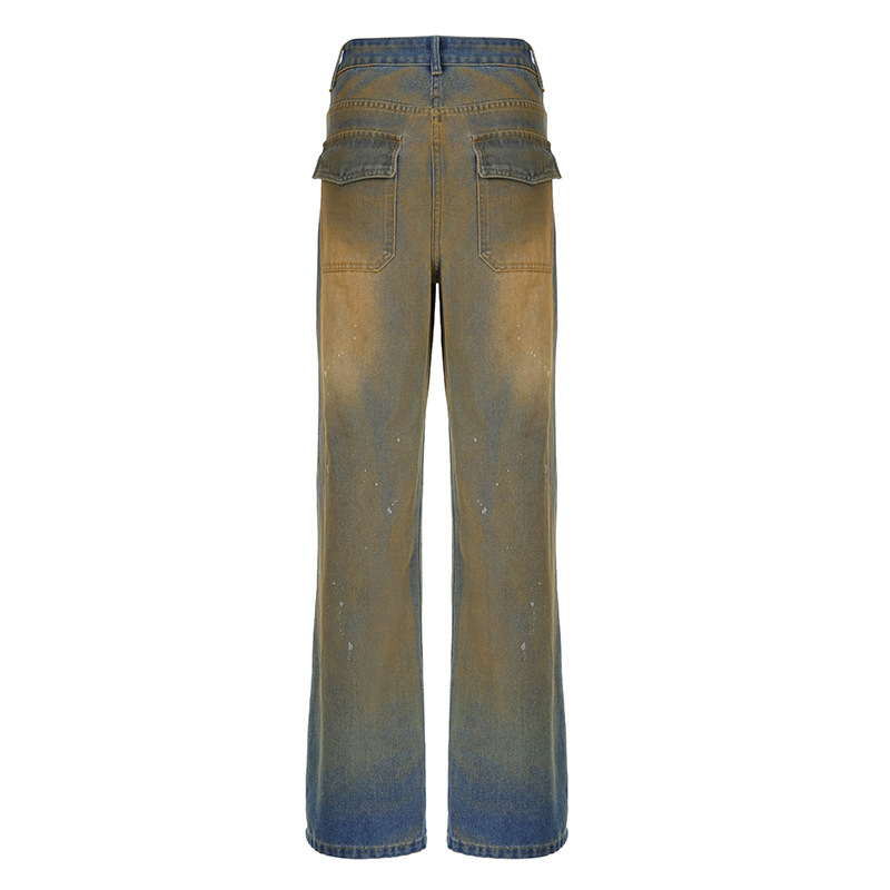 Femmes Rue Vêtement De Rue Couleur Unie Toute La Longueur Jeans Pantalon Droit display picture 11