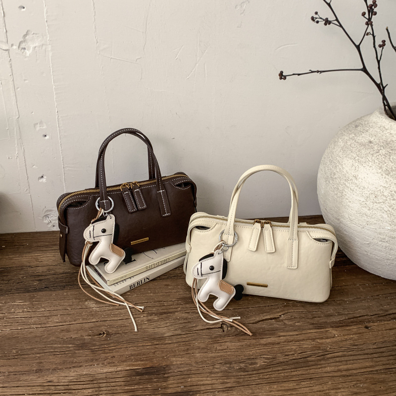 Textura pequeña bolsa cuadrada para mujeres 2026 nuevo estilo japonés estilo coreano bolso de mano casual diario temperamento simple retro