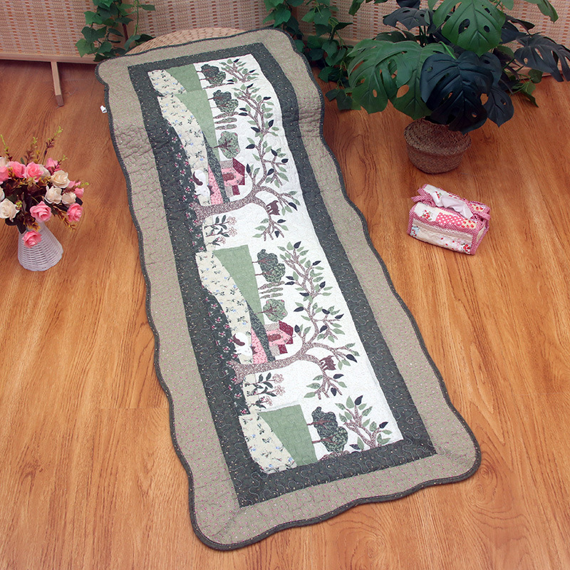 [Small Wholesale] Korean Cotton Bedside Mat, Floor Mat, Door Mat, Fabric Quilted Anti-Slip Patchwork Living Room Mat