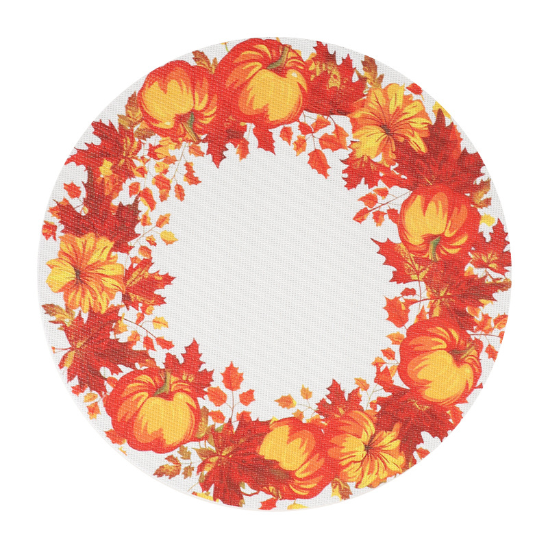 Selección de colección de primavera de PVC impresa almohadilla de decoración de escritorio cocina almohadilla de aislamiento térmico almohadilla de platos de calabaza estudiantes