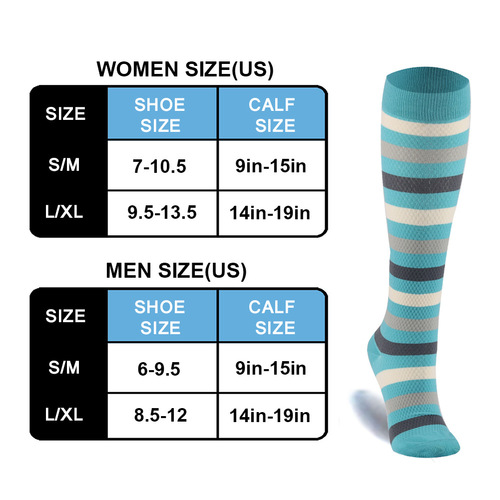 Cross-border exclusive Compression socks Amazon compression socks Striped series casual pressure socks