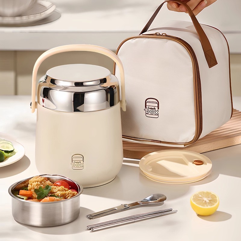 304不锈钢保温饭盒家用上班族带饭学生便当餐盒饭桶提锅便携米饭