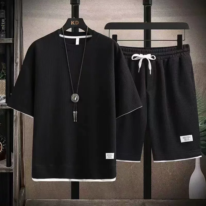Спортивный костюм, летний комплект, футболка с коротким рукавом, шорты