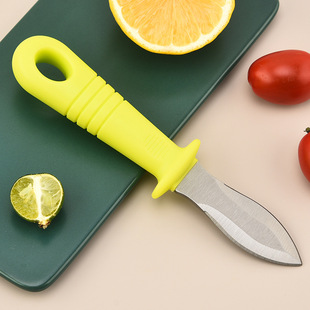 Stainless steel oyster open knife shell oyster knife scallop open tool plastic handle oyster knife kitchen household