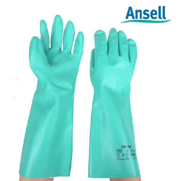 安思尔37-165 Ansell37-165丁腈手套 食品级加厚防化耐油