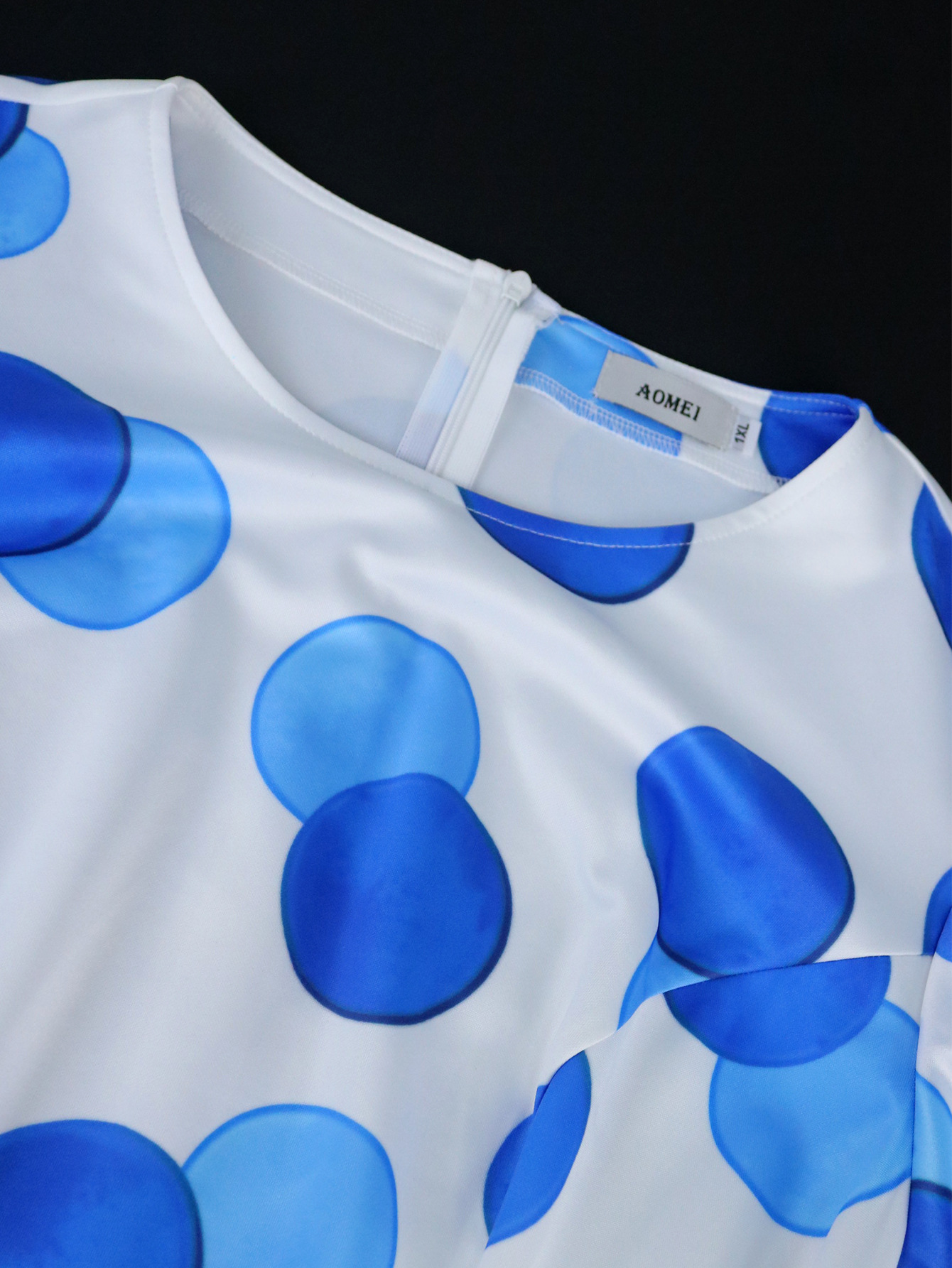 Casual Round Neck Flared Sleeves Dress Polka Dot Ribbon Pleated Hip Dresses 17 Casual Round Neck Flared Sleeves Dress Polka Dot Ribbon Pleated Hip Dresses