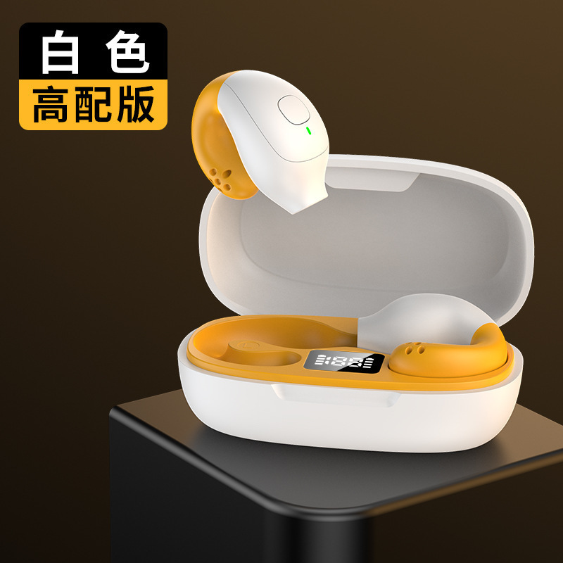 R18 Bluetooth ヘッドセット イヤークリップ ヘッドセット ランニング ワイヤレス伝導 痛みのない耳 長いバッテリー寿命 デジタル ディスプレイ 音楽通話|undefined