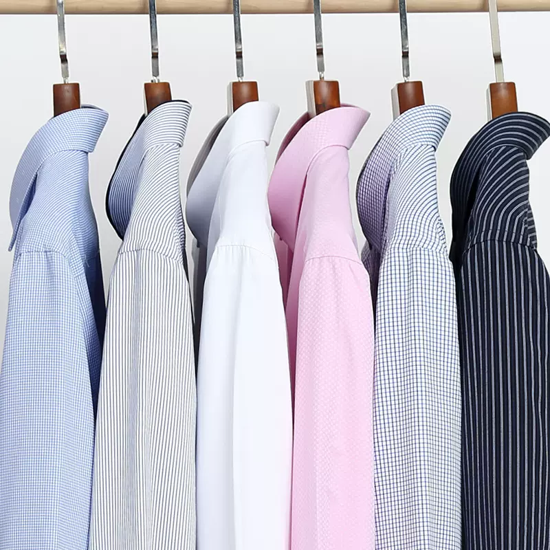 新款男士加绒条纹衬衫长袖百搭休闲加厚工装商务外穿纯色衬衣现货