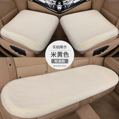 Live Streaming Influencer Specializes in: Wool pad - beige-full-car-five-seater-three-piece-set-plush-and-thickened