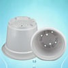 Plastic white flowerpot, round durable plant lamp for growing plants, increased thickness, wholesale