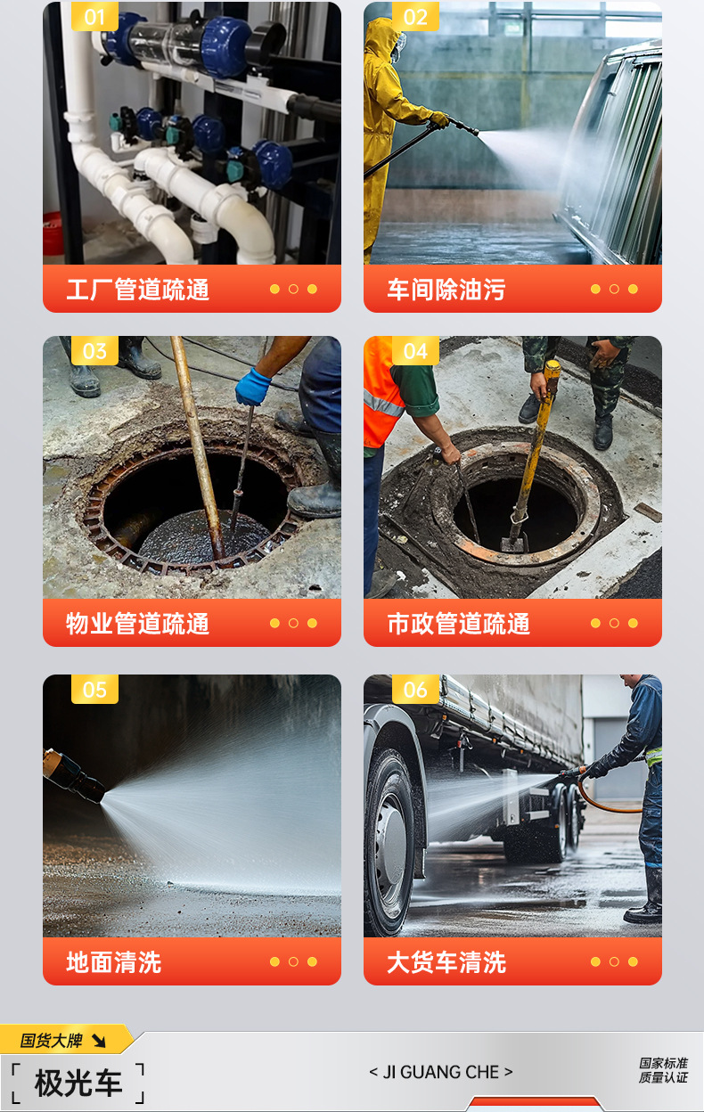 220v high pressure pipeline high pressure gun electric water mouse sewage cleaning machine nozzle