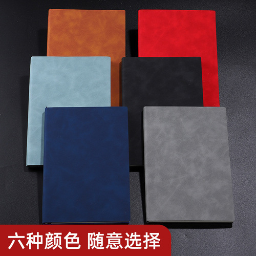 Wholesale A5 retro sheepskin notebook set customized business soft copy student study notebook with notes customized