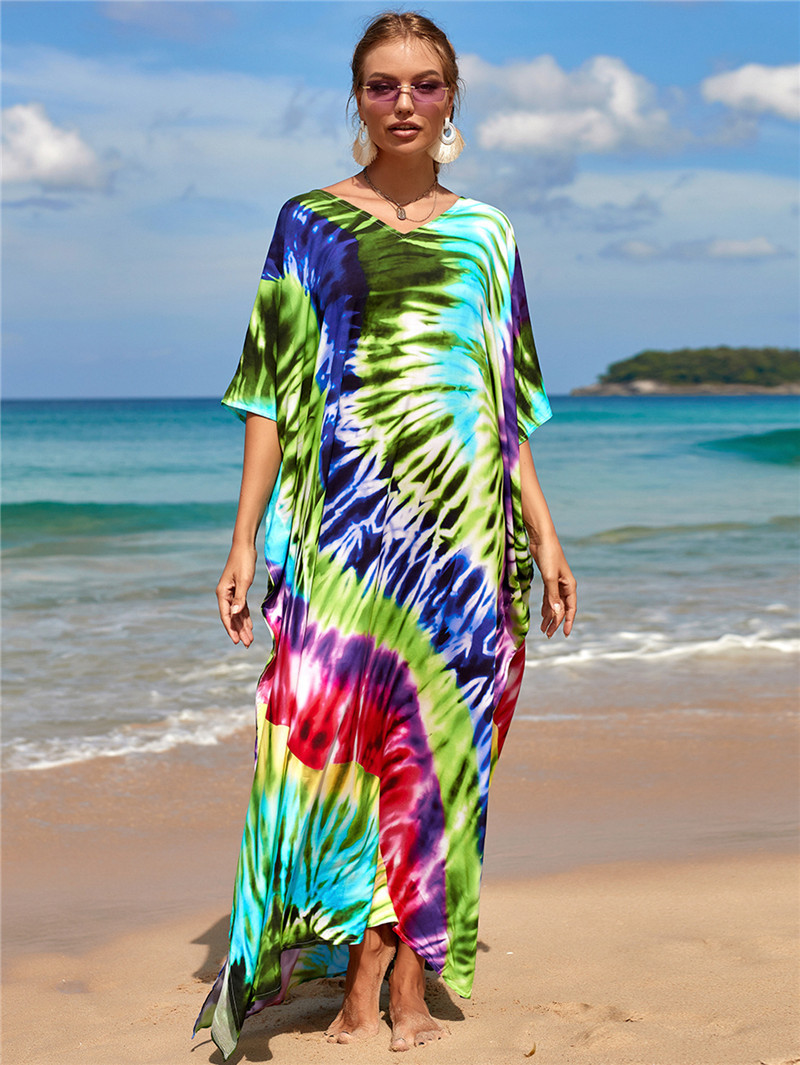 Women's Beach Color Block Cover Ups display picture 2