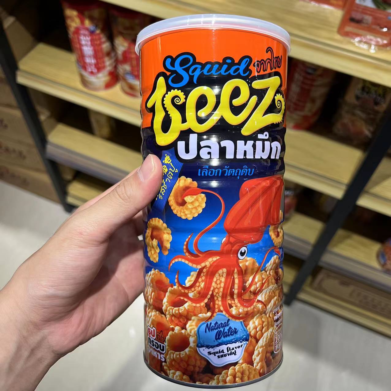 MelonDo Puffed Snack Shrimp Chips in 100g Canned Tins, Group's New Year Gift Leisure Food Shrimp Strips in Iron Tubs, Wholesale