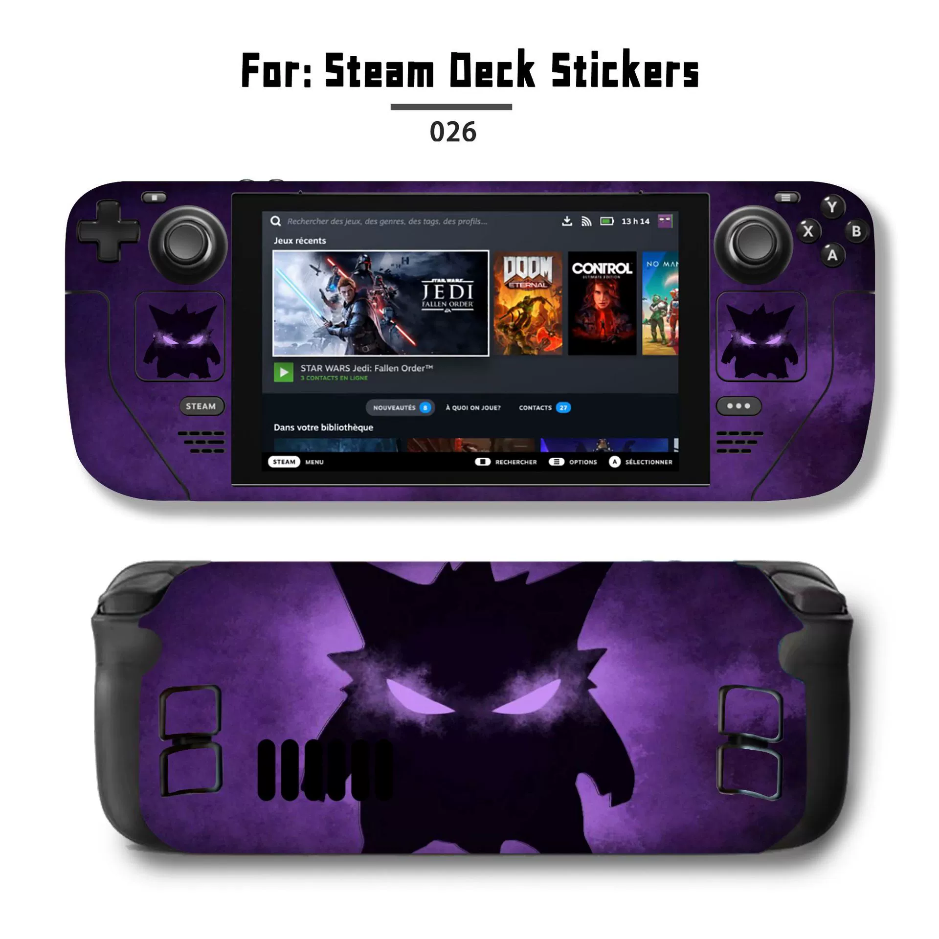 Подходит для наклейки Steam Deck, наклейка на Steam Deck Patch, Steam Panda, вручную, персональный пиксель