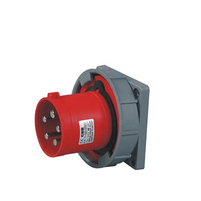 CEE-6352/6452 red 63/125A 380V IP67 industrial plug socket panel plug CE