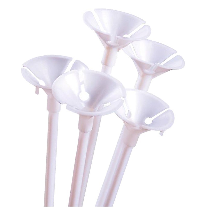 Factory low price wholesale holiday advertising balloon pole holder set high quality new material Cup stick pure white pole set 40cm