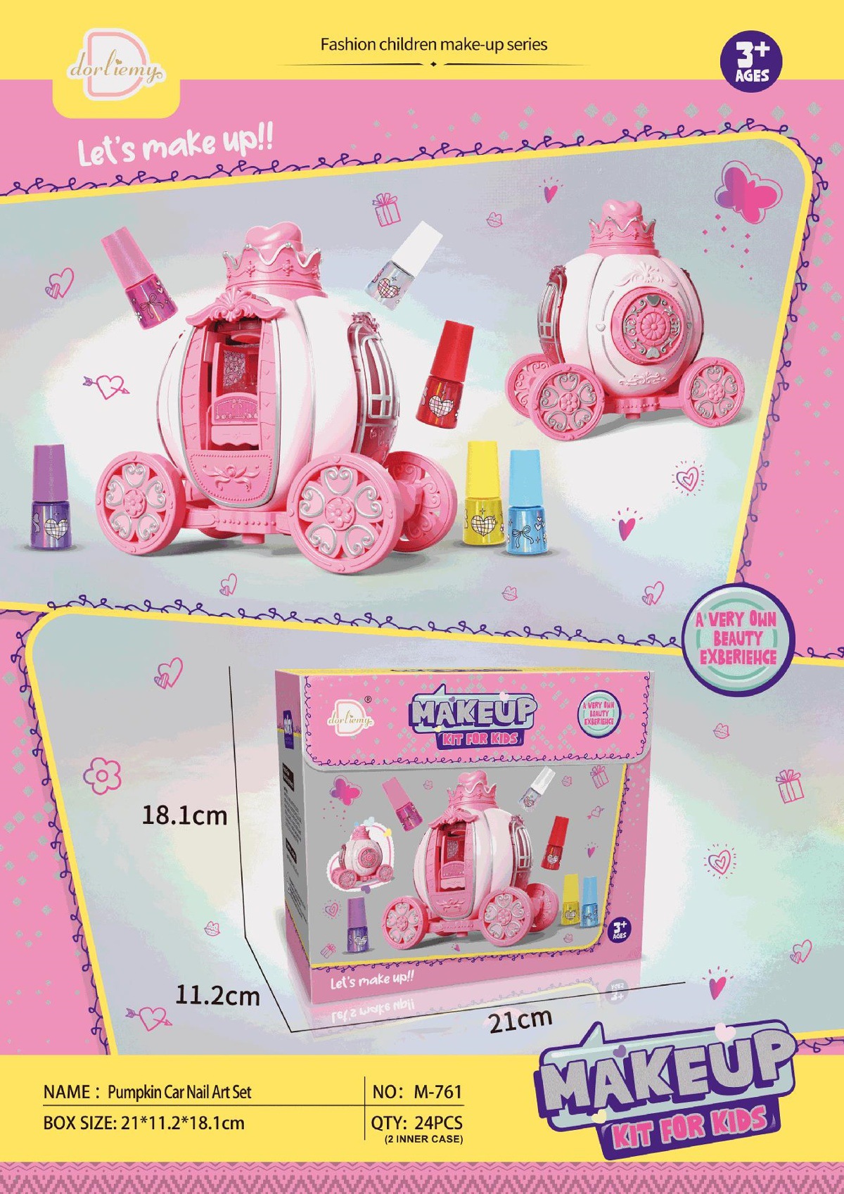 Transfronterizos niños simulación de joyas de maquillaje esmalte de uñas casa maquillaje lápiz labial caja de mano mesa de maquillaje juguetes