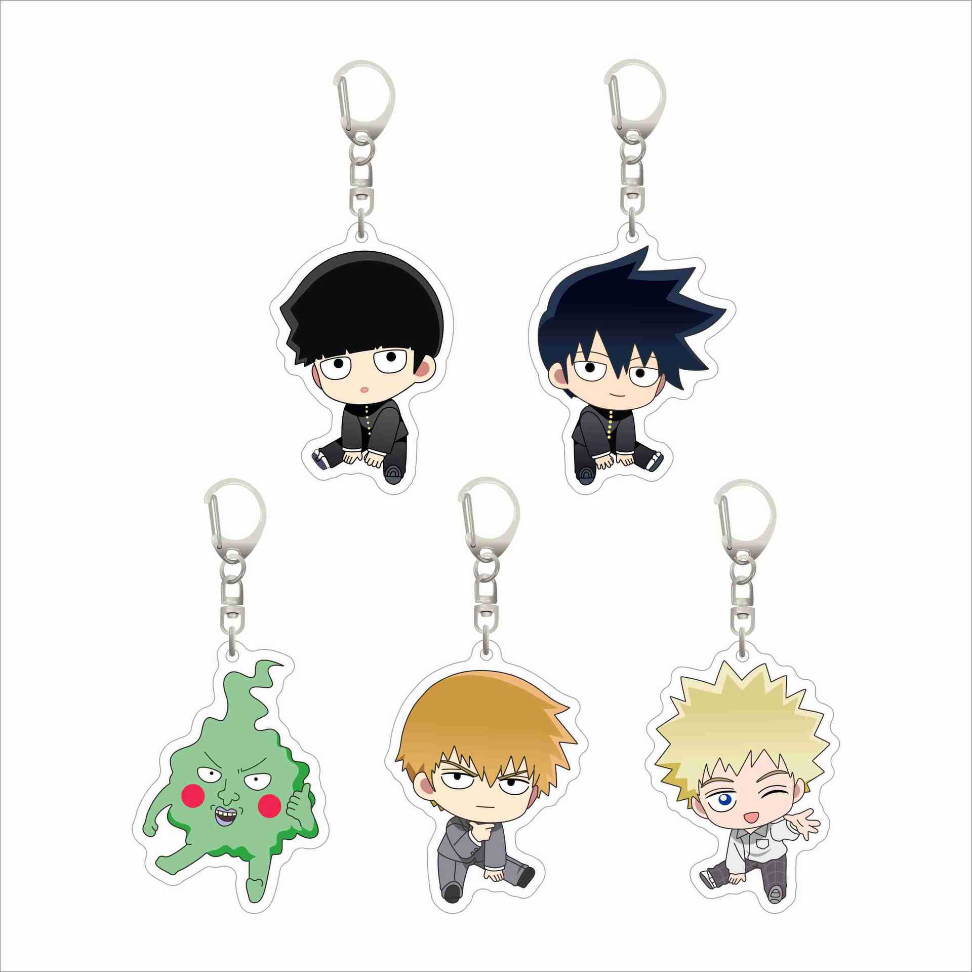 Super passers-by 100 Key buckle Hundred percent Mob Psycho100 Acrylic Key buckle Pendant Decoration