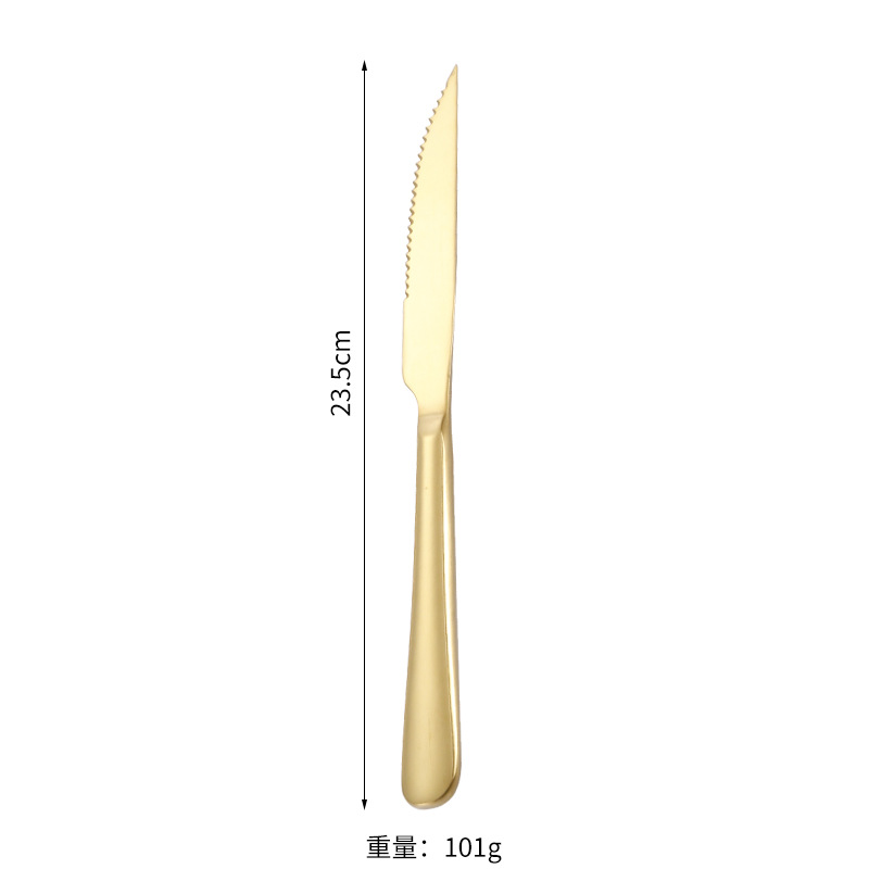 Cuchillo de filete dorado