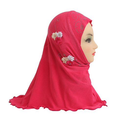 Cross-border beautiful 2 to 6 year old girl headscarf Arabic hat six flowers girl covering head H075