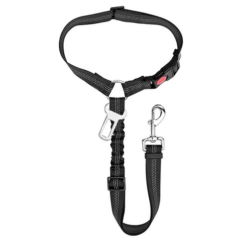Pet Car Reflective Safety Belt, Dog Elastic Retractable Leash, Large-Dog Anti-Surge Traction Rope for Vehicle Use