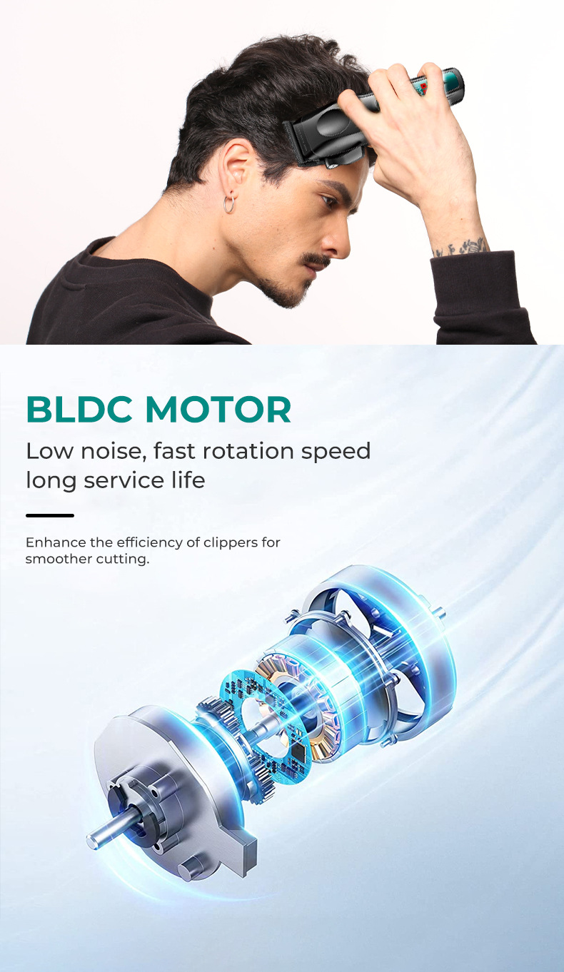 Professional Hair Trimmer With High Speed Brushless Motor Digital_voghion.com