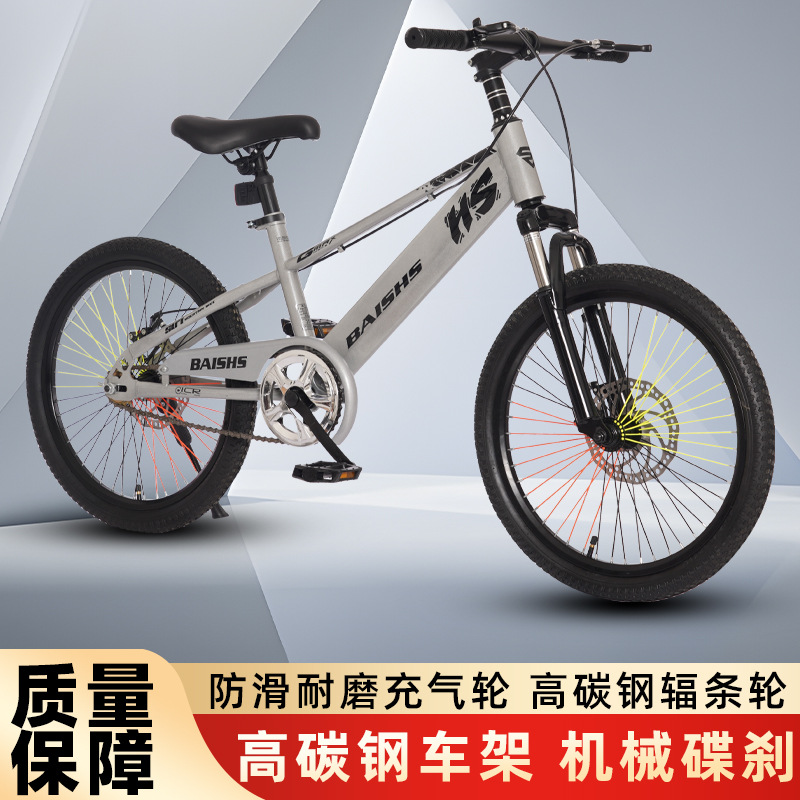 Children's Bicycle Mountain Variable Speed Bicycle 20inch 22inch Student Bicycle Off-Road Shock Absorption Dual Disc Brake Youth Racing