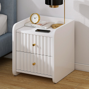 Bedside Table Simple Modern Bedroom Bedside Storage Rack Cream Style Bedside Table Simple Small Cabinet New Bedside Cabinet