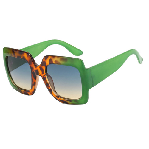 欧美跨境大框个性墨镜简约潮拼色太阳镜2023新款ins同款太阳眼镜