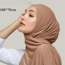 精品竹纤维纯色围巾细腻柔软透气弹力不起毛球长巾Bamboo Jersey