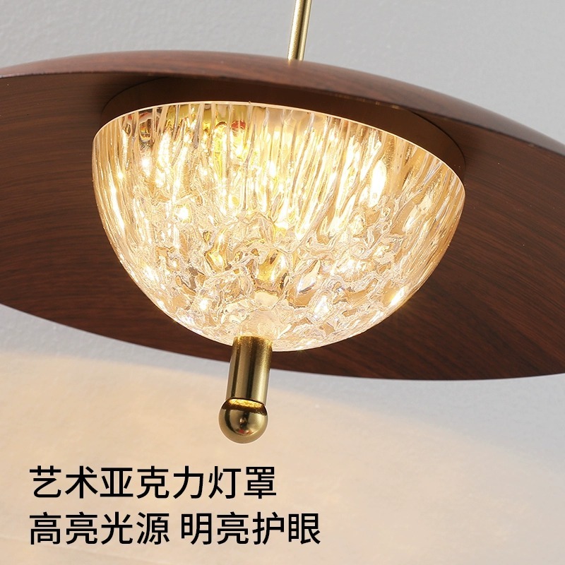 中古风餐厅吊灯触摸感应可升降款美式复古玄关灯卧室床头吊线灯具|undefined