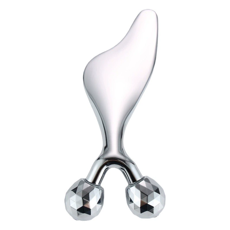 Новый роликовый массажер для глаз с двойным шариком, инструмент для лифтинга лица, массажер для красоты лица