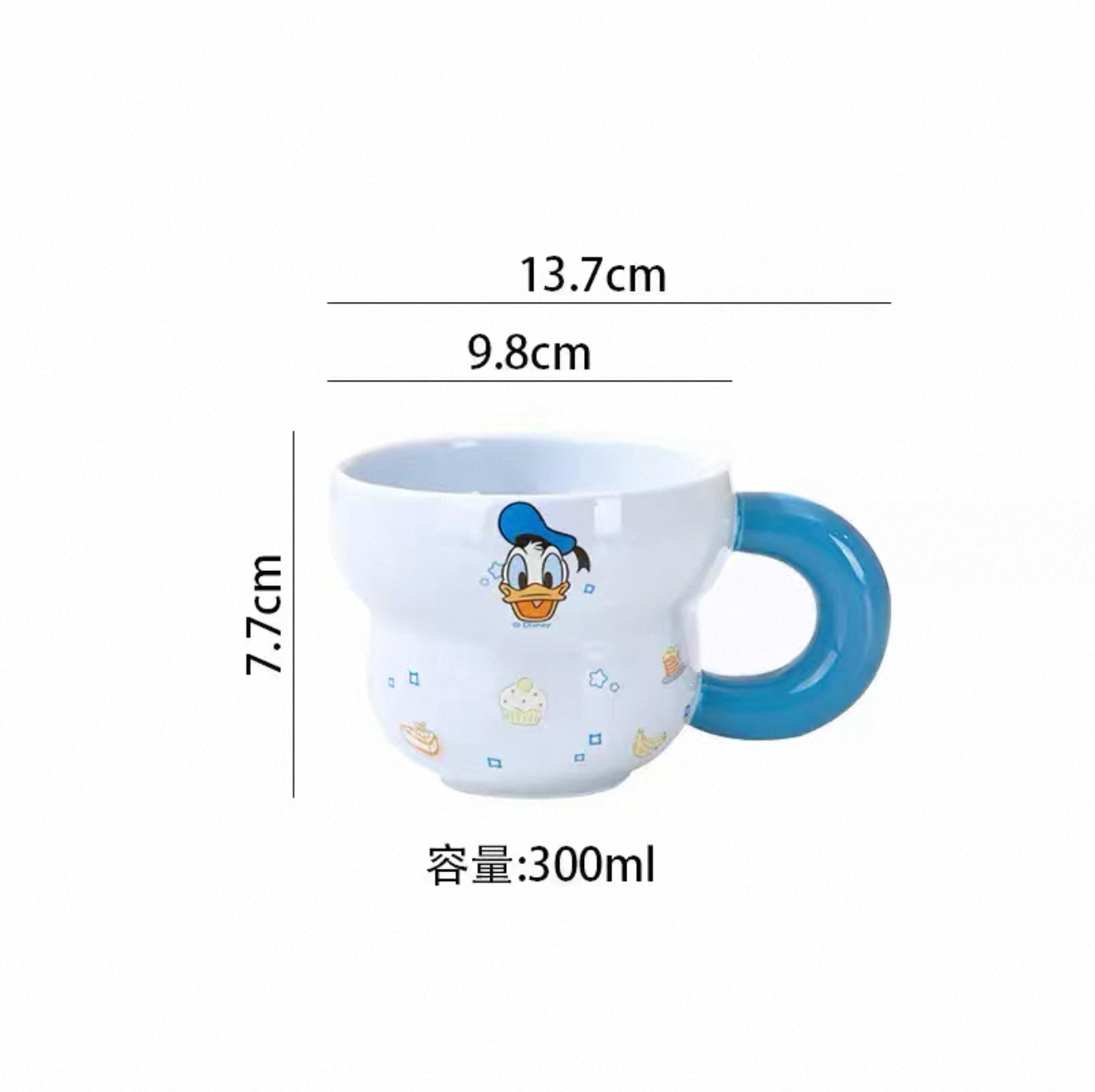 Tazas de cerámica de Disney, tazas de oficina de agua potable doméstica, tazas de café lindas para mujeres, Daisy