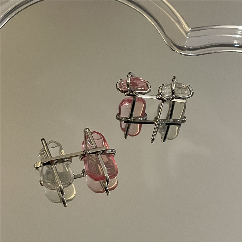 Großhandel Schmuck Pfirsichblüten Spar Koreanischen Stil Ohrringe Nihaojewelry display picture 2
