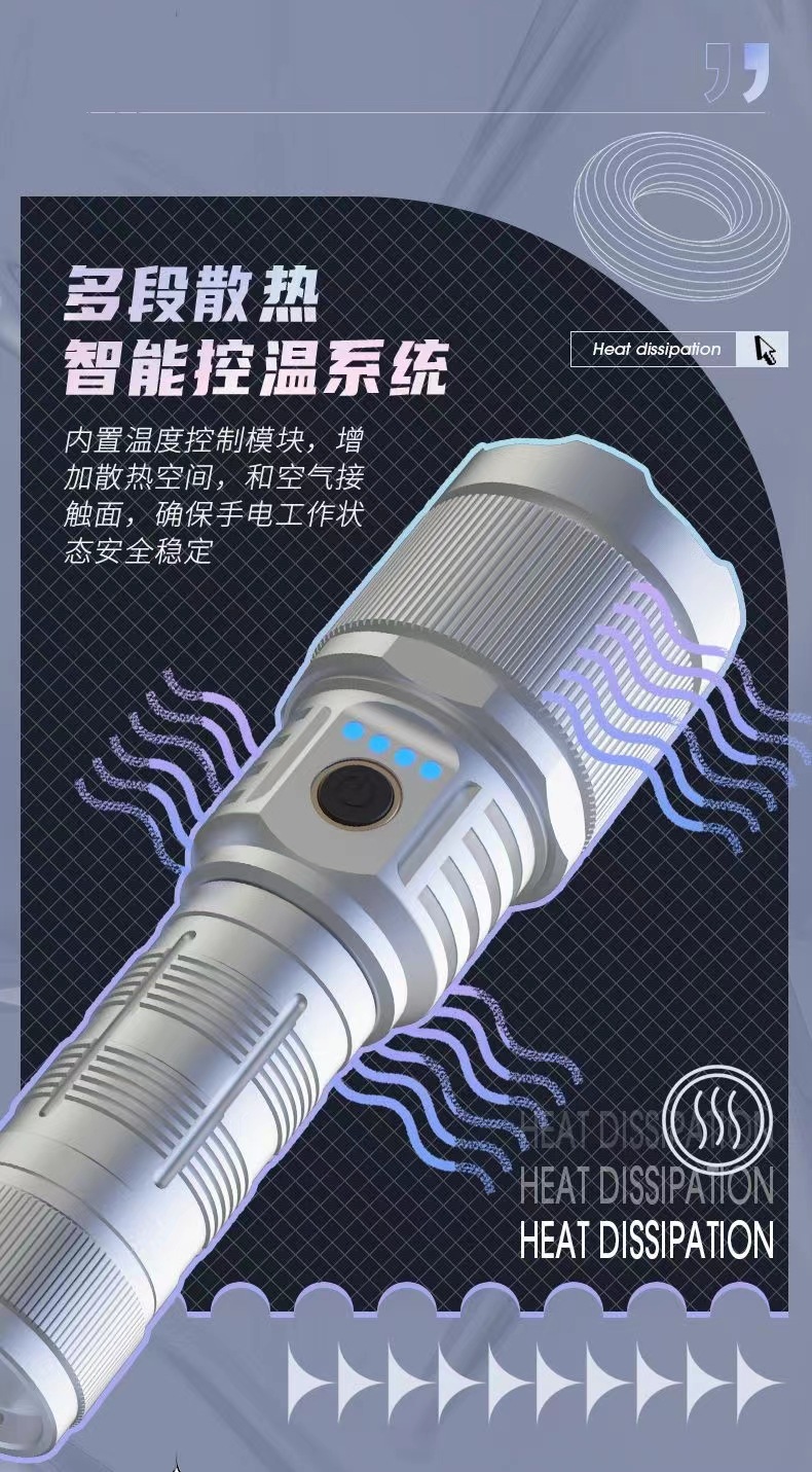 天使之眼白激光强光超亮手电筒